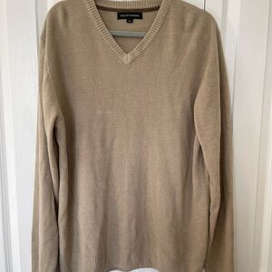 Timeless V-Neck Sweater in Classic Tan